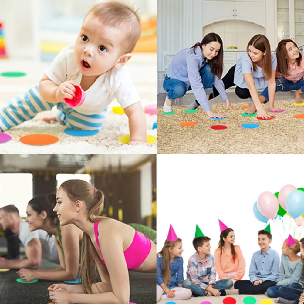 

30Pcs Carpet Markers with Strong Adhesive Fun Shaped Floor Spots for Preschool Homeschool Sports Training Child Color Tracking