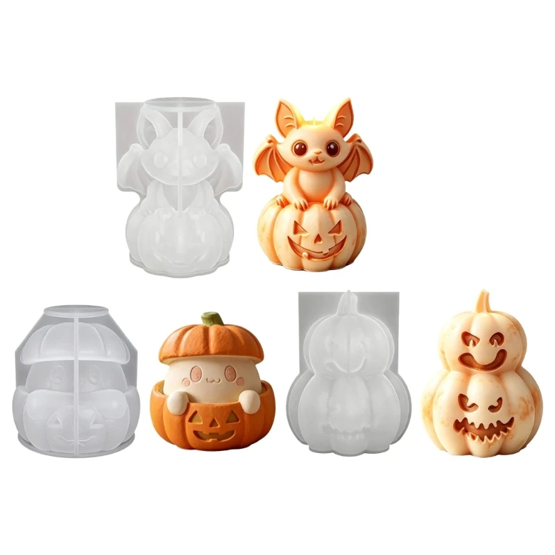Heim-Bastelform für die Präsentation von Halloween-Charakteren und Kerzenseife, weiche Silikonform für die Geschenkherstellung – Detail 1