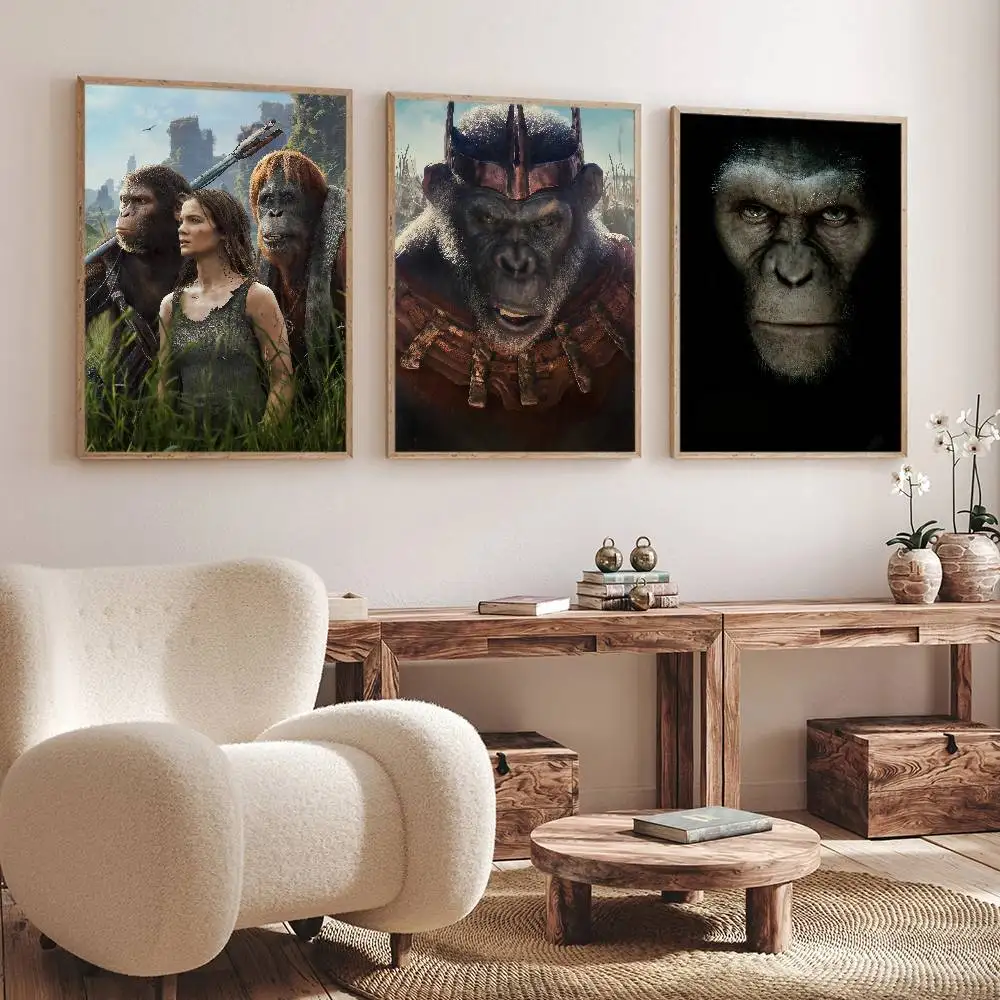 Movie Rise of the Planet of the Apes Poster Wall Canvas Painting for Club Living Room Home Decor - view 3