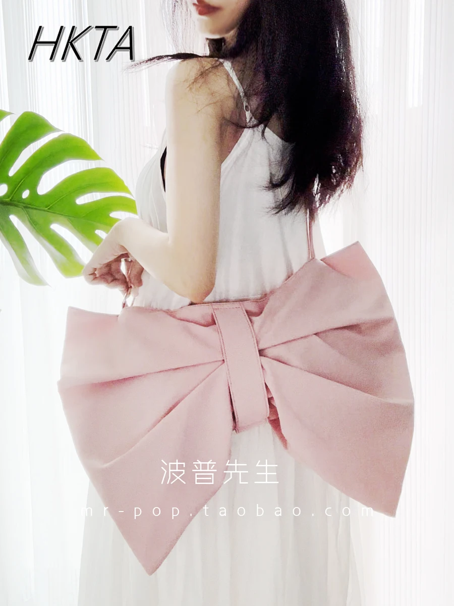 

Lolita Personality Bow Tote Backpacks Women Summer New Sweet Cute Casual Bag Large Capacity Canvas Messenger Bag Ladies