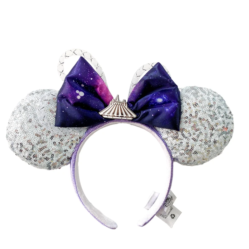 Disney pumpkin Mickey Minnie Headband Adults/Child Disneyland PU Leather Bow Ear Women Christmas Gifts image 3