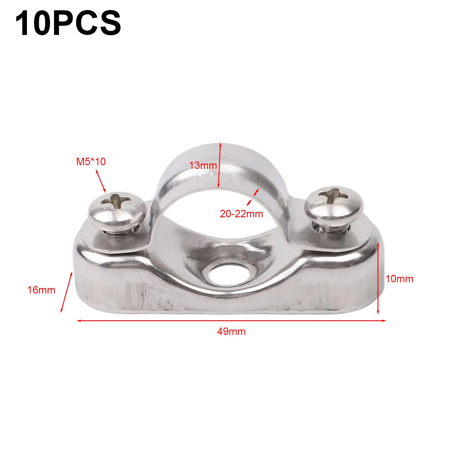 Aluminum Alloy Pipe Bracket Tensioner Mechanical Industry Clamp Pipe Clamp Bracket 10 Piece Set High-strength Material
