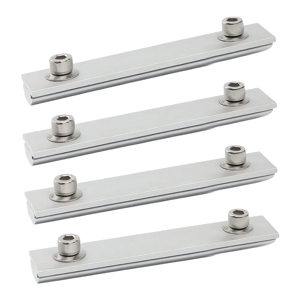 4pcs Solar Mounting Rail Connection Block for PV Arrays Compatible with Standard Aluminum Rails 0-1cm Width Range