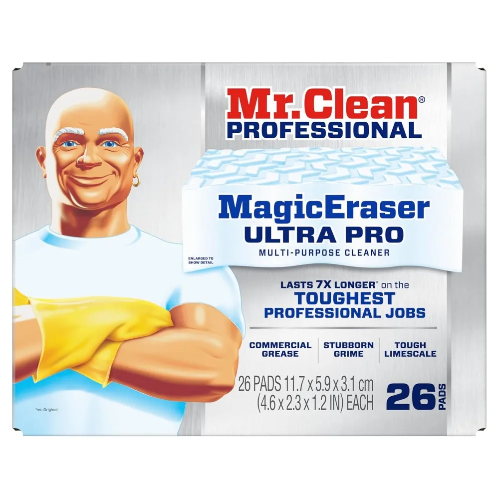 

Mr. Clean Professional Magic Eraser Ultra Pro, Multi-Purpose Cleaner, 26 Count, Cleaning Sponge, Commercial Cleaning Supply