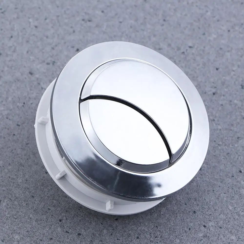 Chromed Water Tank Parts Accessory with Thread Fittings Tank Button Toilet Button Bathroom Fixture Dual Flush Valev Buttons