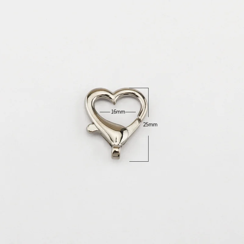 10 قطعة مشبك قفل القلب هوك موصل ل سوار قلادة القرط مجوهرات حلقة مفتاح سلسلة جعل المواد لوازم اكسسوارات