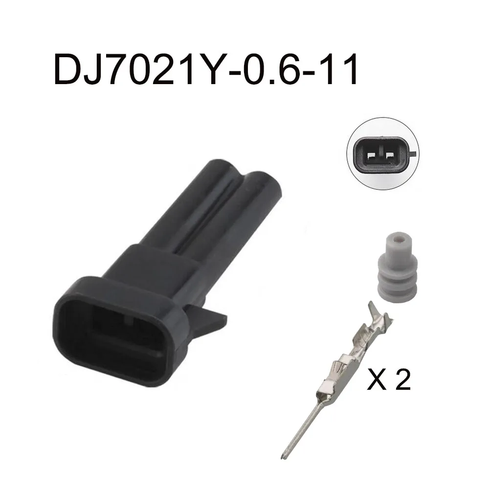 200set 15326181 DJ7021Y-0.6-11 automotive Waterproof connector 2 pin famale male cable Plug socket  Includes terminal seal