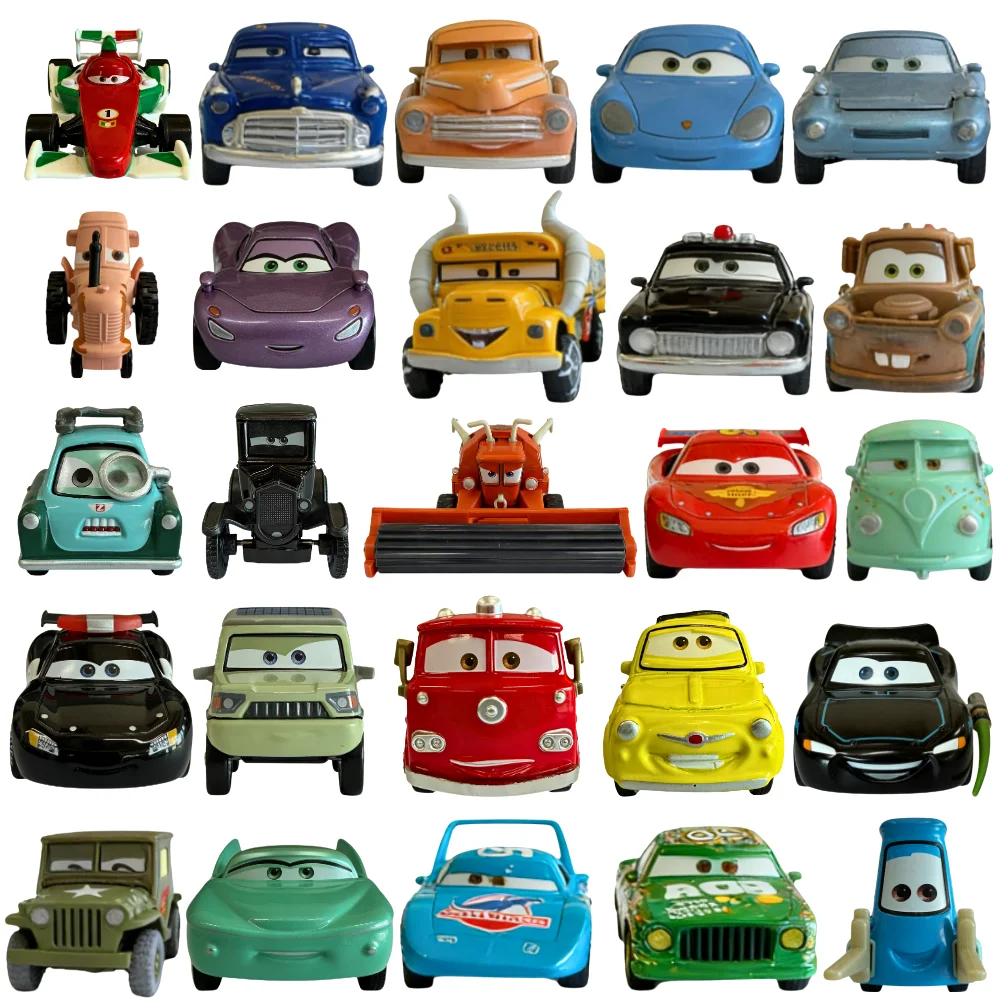 HOT 2026 Pixar Cars Lightning McQueen 4-12CM Fillmore 1:55 Metal Model Racing Car Toys Children's NEWYEAR Birthday Gift