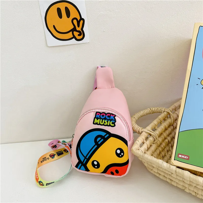 Kids Fashion Cartoon Yellow Duck Shoulder Bag Cute Girl Outdoor Crossbody Bag Anime Kawaii Children's Backpack