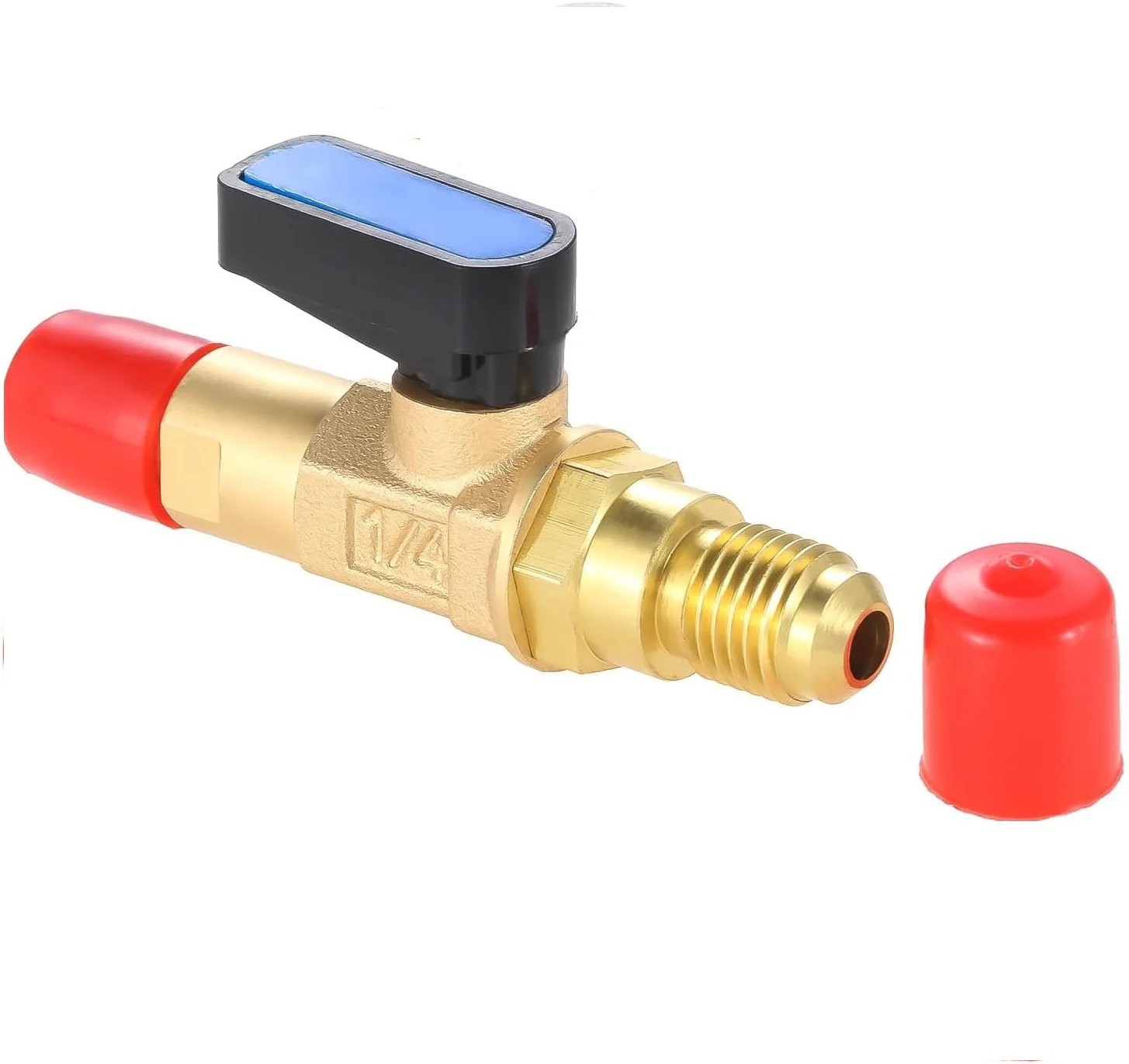 1 Pc Brass Refrigeration Ball Valve Adapter 1/4