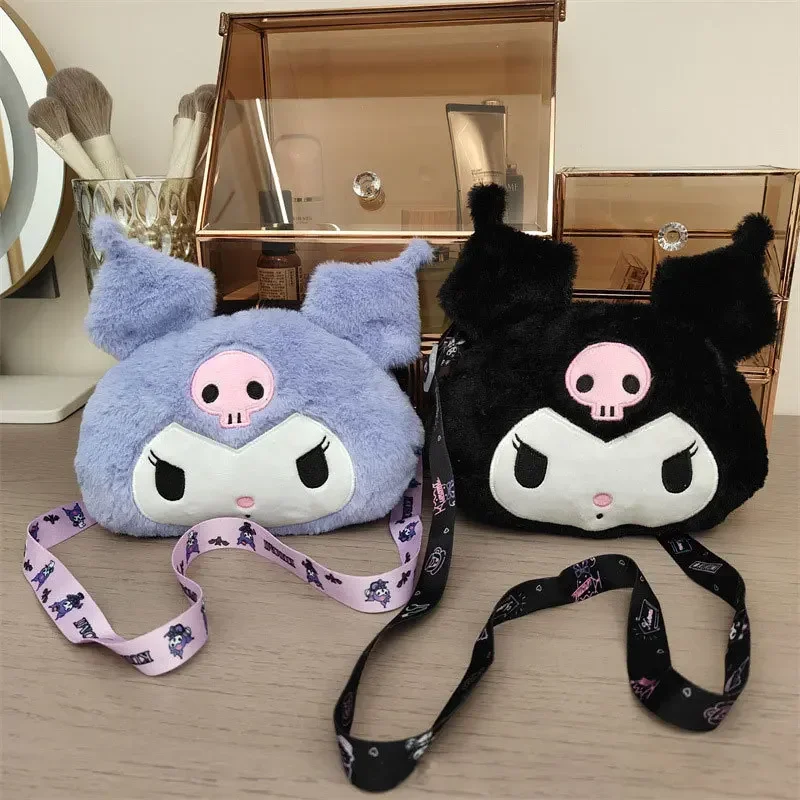 Sanrio Bag Kulomi  Girls Purse Crossbody  Puffy  Children's Doll Store Small Change Cartoon Cute Kawaii Women