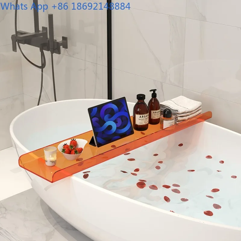 

Acrylic Light Luxury Bathtub Storage Rack for Home Bathroom Transparent Stand Bathtub Tray