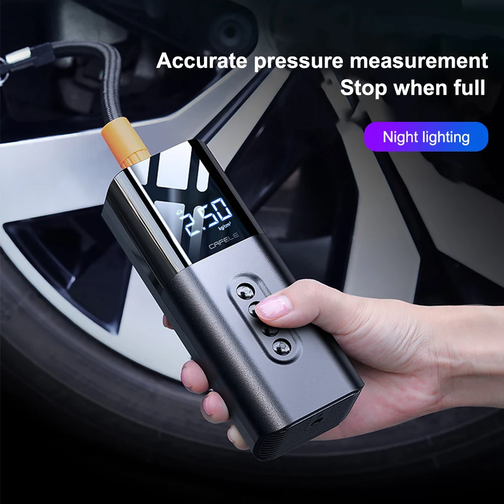 Protable Electric Car Air Compressor Car Air Pump Digital Pressure Gauge Mini Tire Inflator Auto Tyre Pump High Pressure Tire