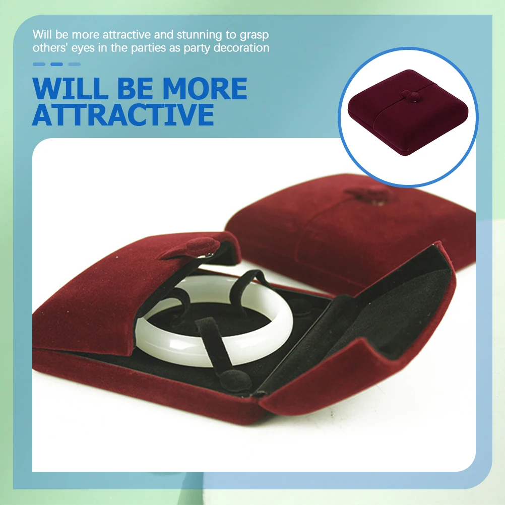 

Jewelry Box Organizers Bracelet Valentine's Day Gift Boxes for Bracelets Flannel and Storage