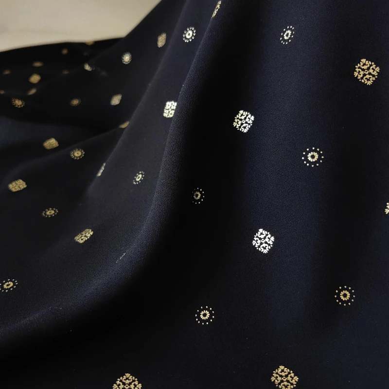 القنب الحرير الساخن ختم فستان مُزين بطباعة النسيج الربيع والخريف منتجات جديدة معلقة لا اختراق نسيج قميص هانفو #2