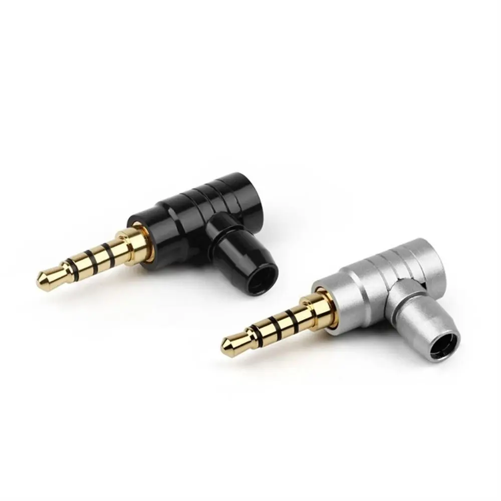 Jack Headphone Connector Headphone Plug Conector L Type Audio Connectors 90 Degree Audio Adapter 3.5mm Jack Plug 2 3 4 Poles