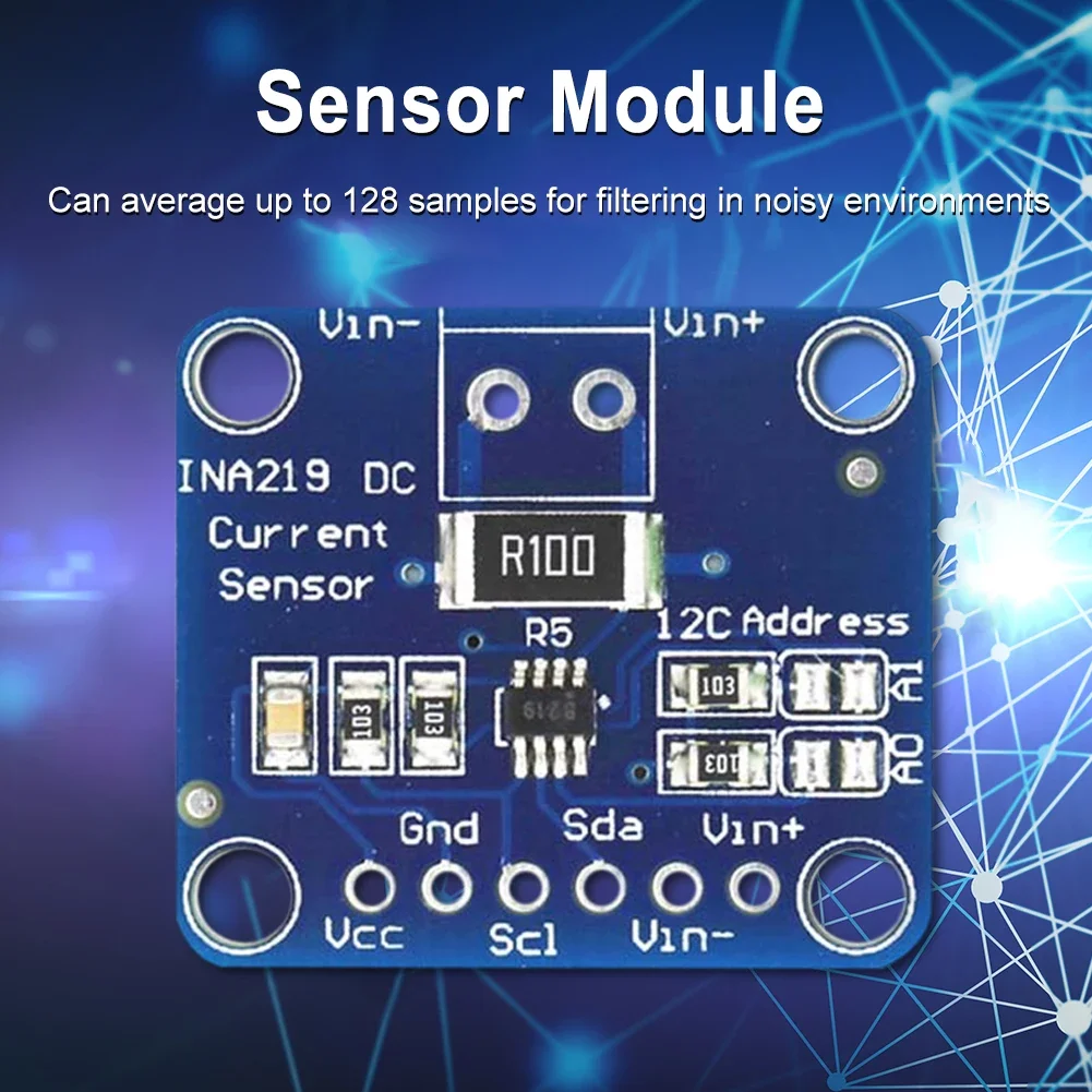 1-5pcs MCU-219 INA219 I2C Zero Drift Bi-directional Current Power Monitoring Sensor Module Sensor Breakout Monitoring Modules