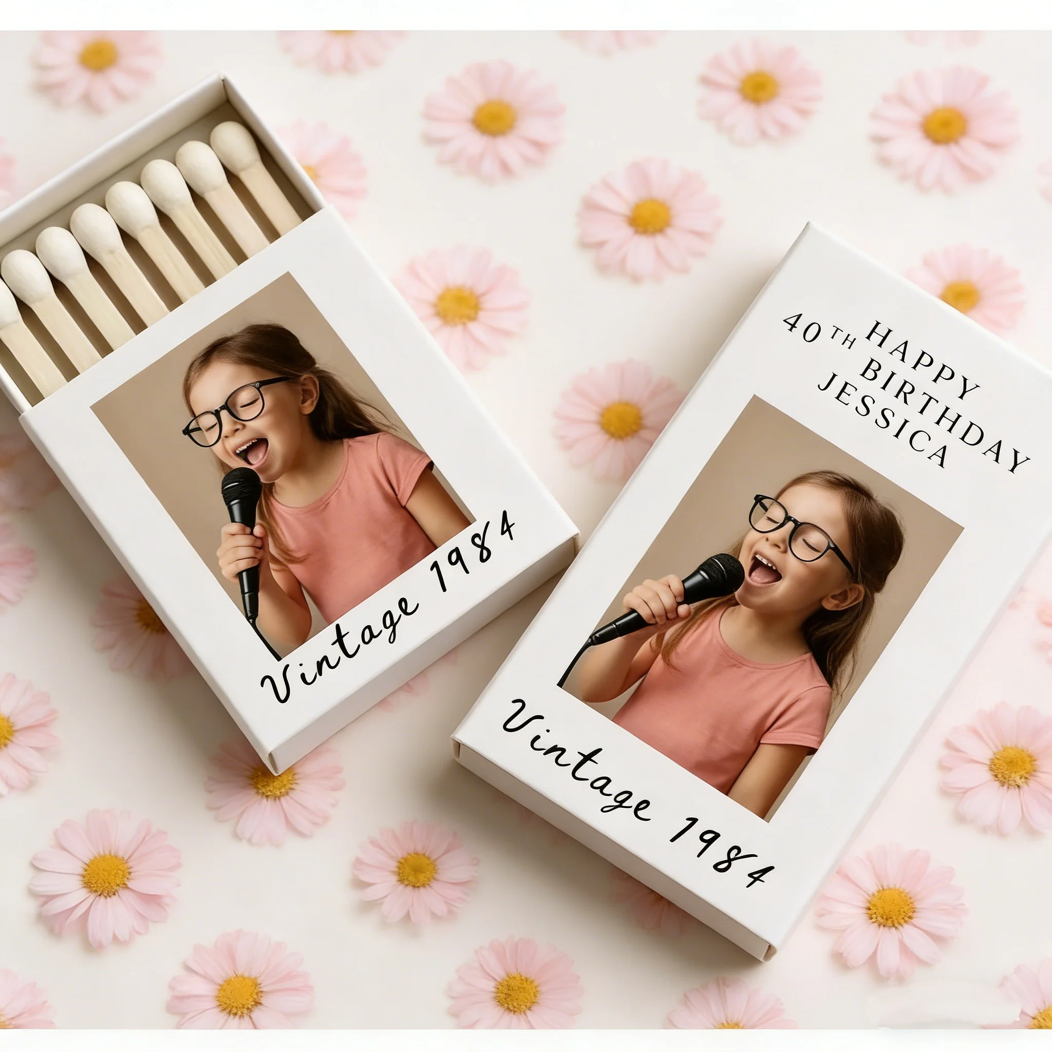 

Custom Photo Wedding Matchboxes, Personalized Birthday Party Favors, Unique Custom Picture Guest Gifts & Event Decor