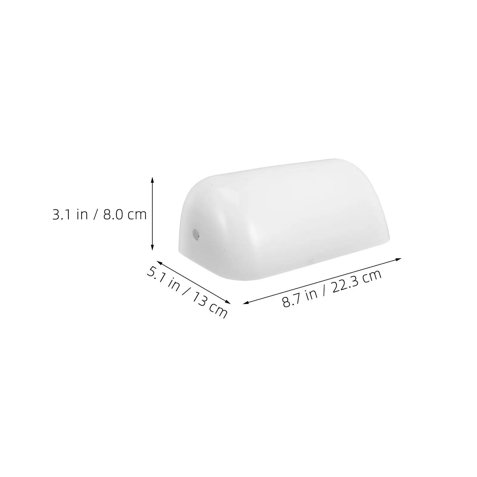 2Pcs Vintage Glass Lampshade Retro White Bankers Desk Table Lighting Decorative Replacement for Office Library