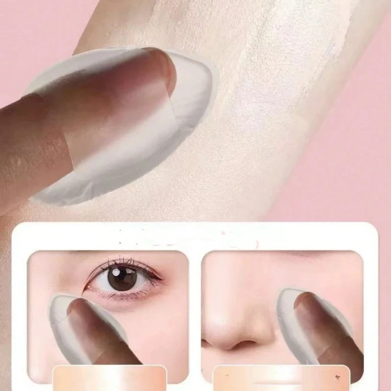 1/2-PackNewTransparentSiliconeMakeup SpongeUltra-Soft JellyTextureBB Cushion PuffNon-Absorbent&Water-Resistant Foundation Sponge