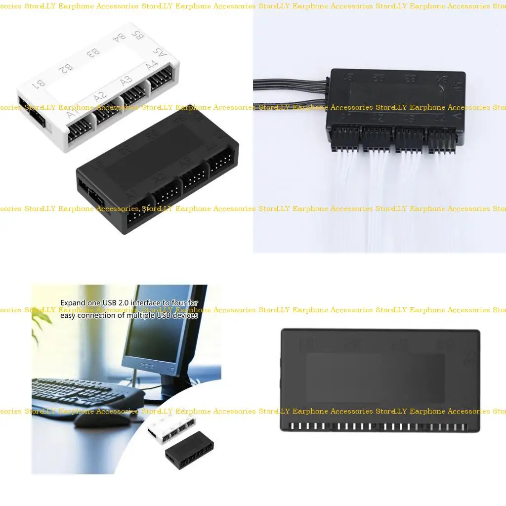 

462e небольшой внутренний USB -концентратор USB 2.0 4port Hub и воспроизводитесь подключение к вентилятору для охлаждения