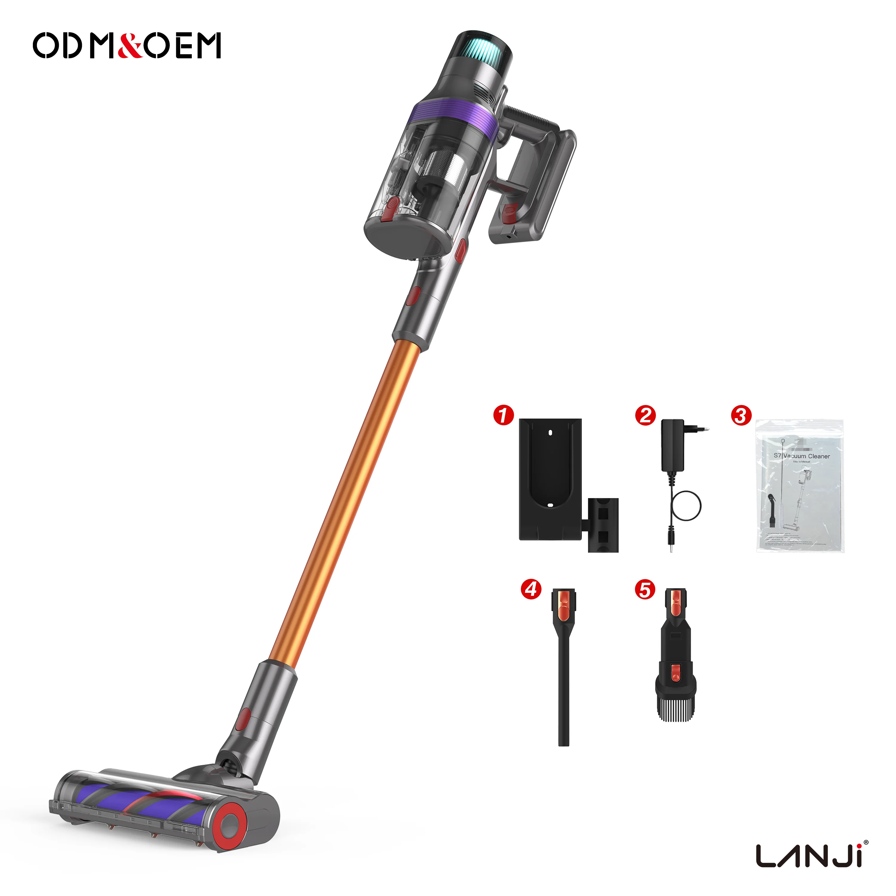 OEM S7 Pro BLDC500W Smart Handheld Stick Vacuums Cleaner Carpet Sofa Home Cordless Cleaning Machine