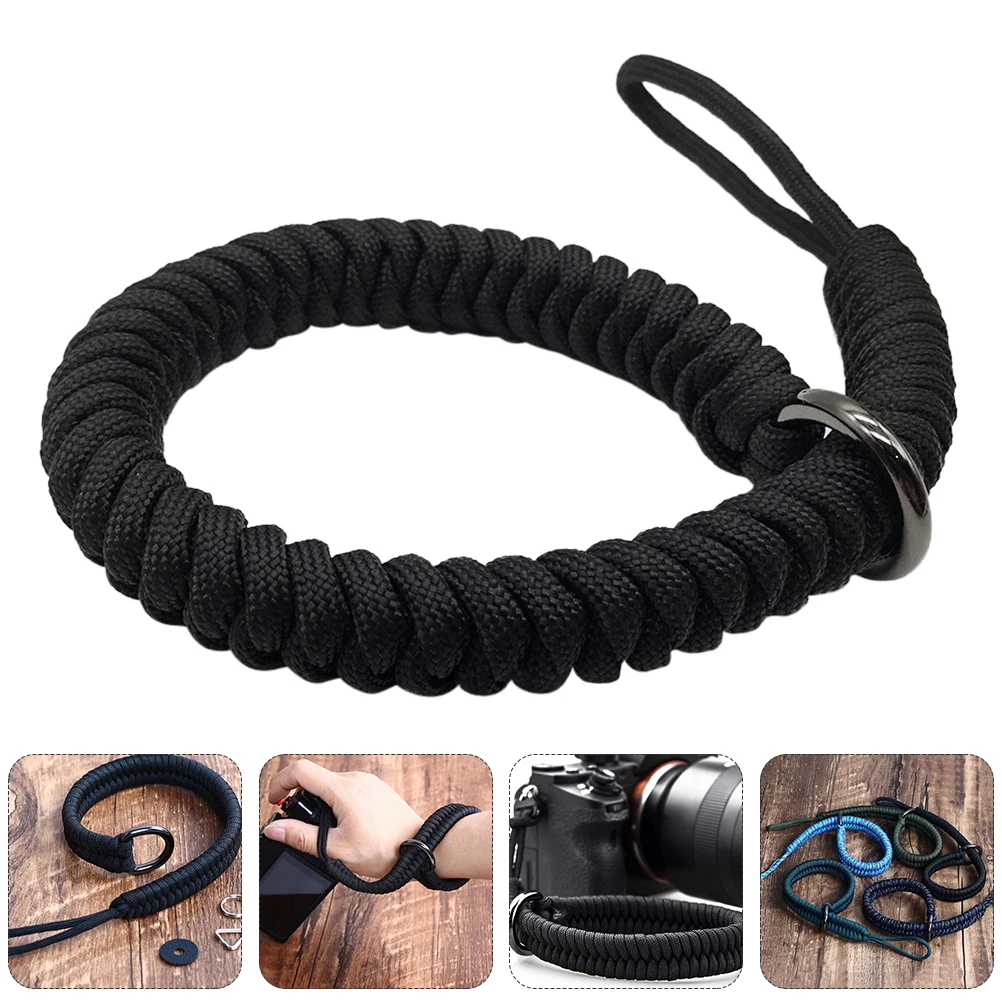 

2pcs Camera Wrist Strap Adjustable Quick Release Durable 220Lb Load Non-Slip Parachute Rope Woven Stainless Steel Ring