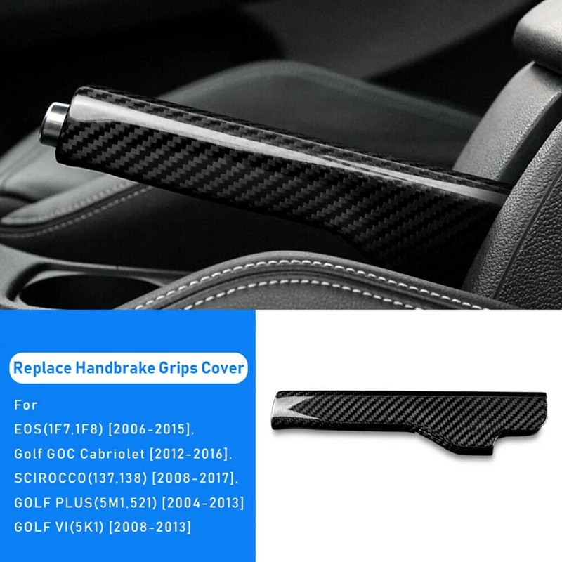 

Car Handbrake Grips Knob Cover Protector Carbon Fiber For Scirocco EOS Golf GOC