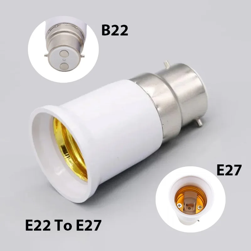 

B22 to E27 Lamp Holder Converter holder Lamp Light Socket Bulb Base Extension Adapter LED Corn Bulb