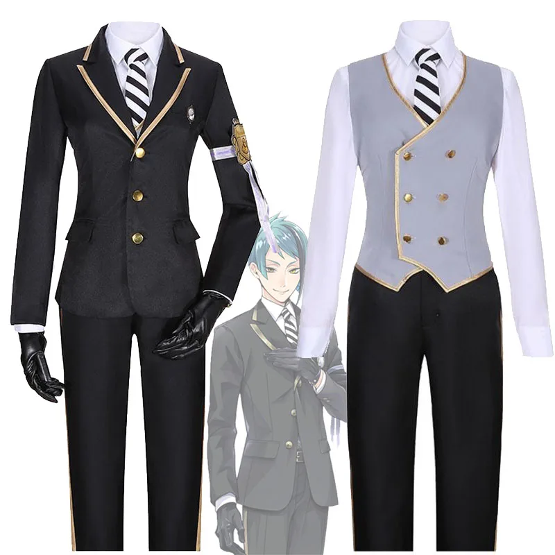 Octavinelle Jade sanguijuela disfraz de Cosplay Twisted-Wonderland Night Raven College uniforme negro trajes tamaño Universal hombres y mujeres