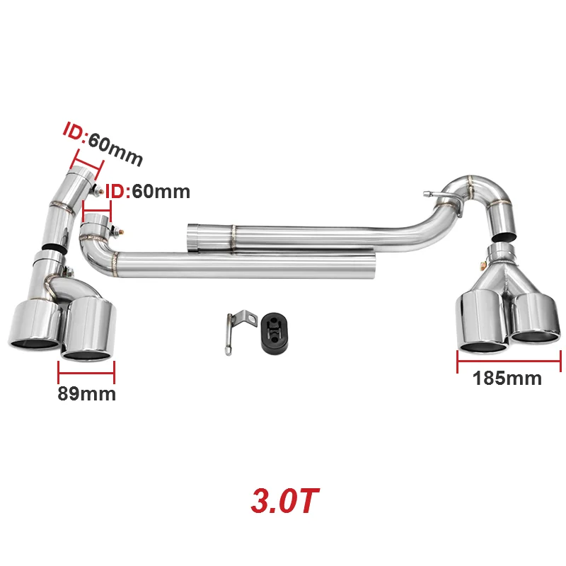Upgrade Quad Muffler Tips For BMW F25 X3 F26 X4 Left To 4 Out Tailpipe Exhaust Nozzle Stainless Steel Petrol Cars Only view 3