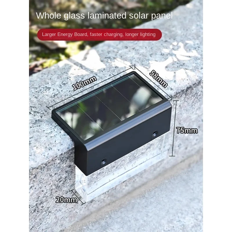 Solar Outdoor Light Wall  Lamp Garden  Step  Household Waterproof  Decorative  Balcony Yard