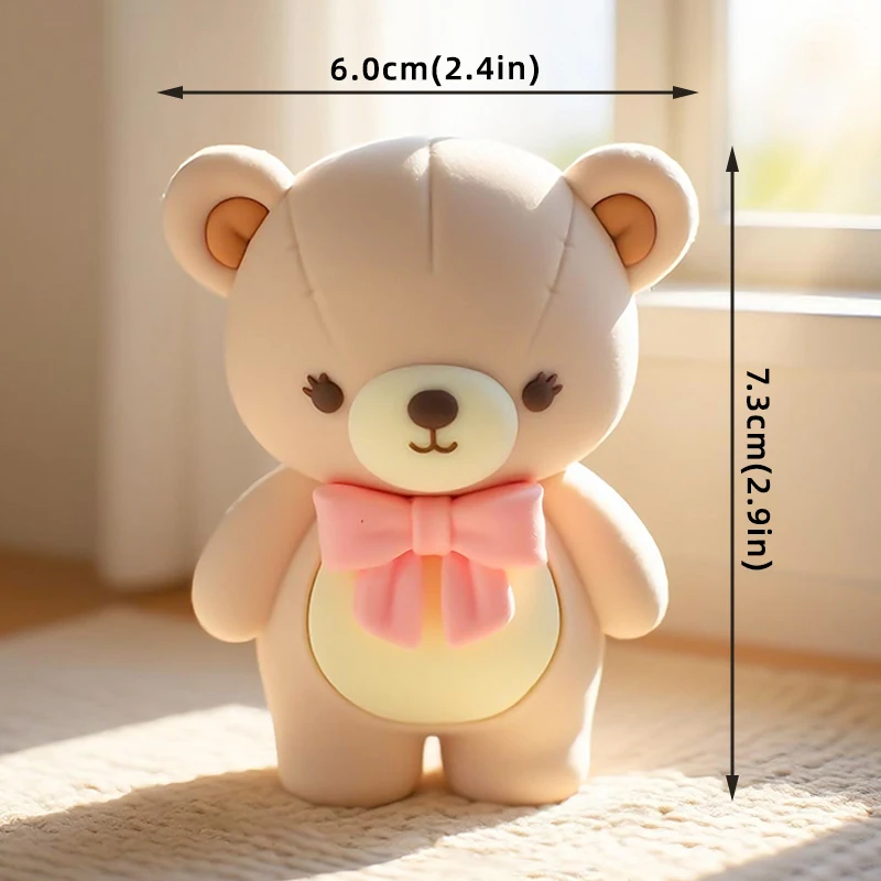 Cartoon Ballon Bär Kuchen Dekor Rosa Schleife Baby Thema Kuchen Topper für Mädchen 1. Geburtstag Party Baby Dusche Dekorationen Lieferungen – Detail 9