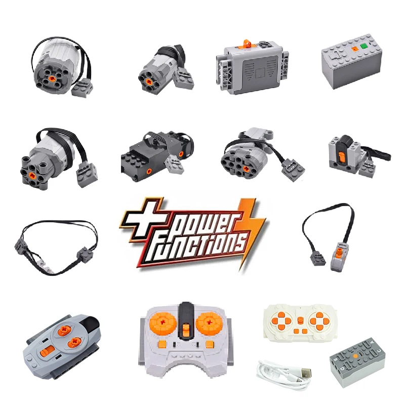 MOC الأجزاء الفنية وظائف الطاقة المحرك أداة متعددة محرك القطار المؤازر PF 13100 8883 88002 8881 اللبنات