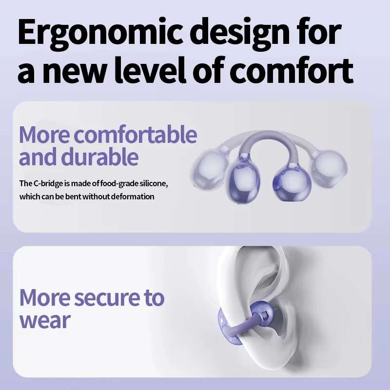 جديد الرياضة مشبك الأذن سماعة رأس لاسلكية بلوتوث سماعة سماعة لاسلكية تعمل بالبلوتوث سماعات الألعاب شاشة LED لعبة ووضع الموسيقى #4