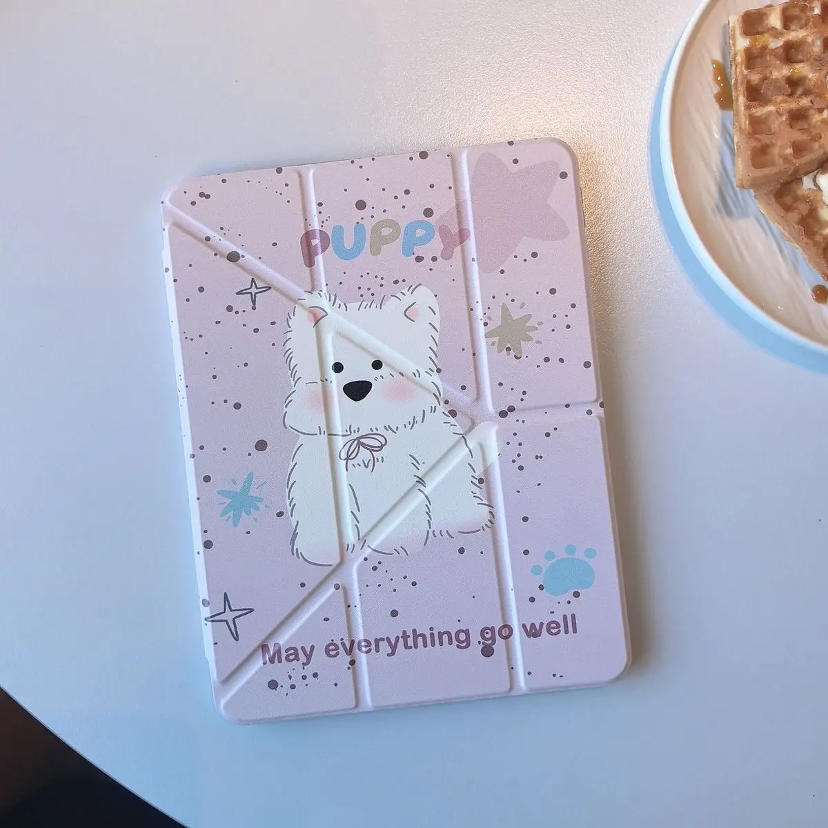 

Чехол Pink Splashed Ink Dog Starfish Cure English для iPad Pro Air 13'' M5 M4 M3 M2 2 1 11th A16 12.9" 10 9 8 Th Mini 7 6 5 4