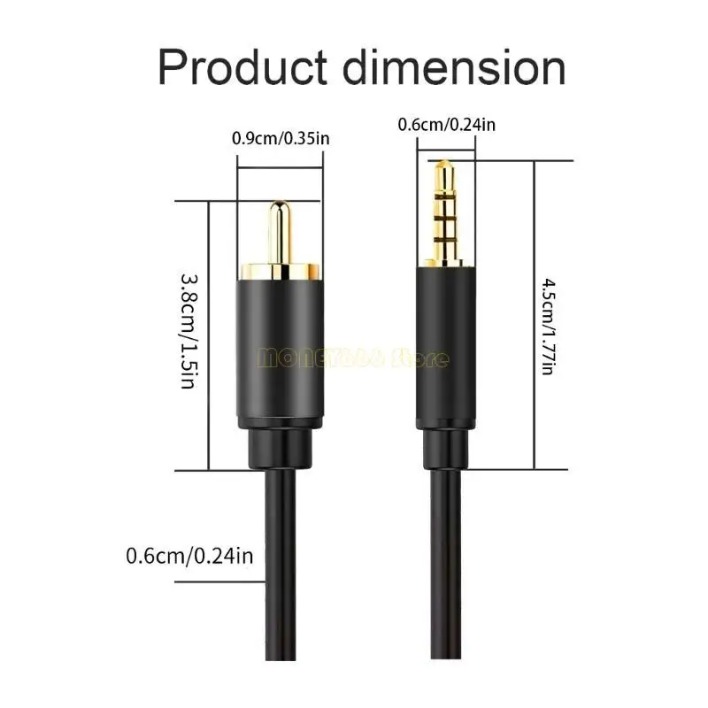 F62C 1M TAC512 동축 케이블 3.5 ~ 3.5mm 디지털 장치 용 수컷 RCA 코드