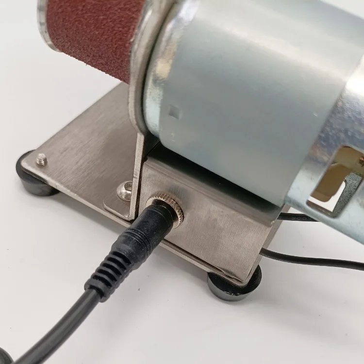 Multifunctional 15mm Mini Electric DIY Polishing Grinder Belt Sander for Woodworking with Cutter Edges Sharpener