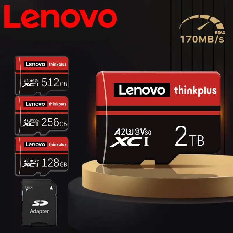 NEW Lenovo 2TB Micro TF SD Card 64GB Original High Endurance 100MB/s Memory Card V10 V30 Class 10 TF Card 4K Video For camera