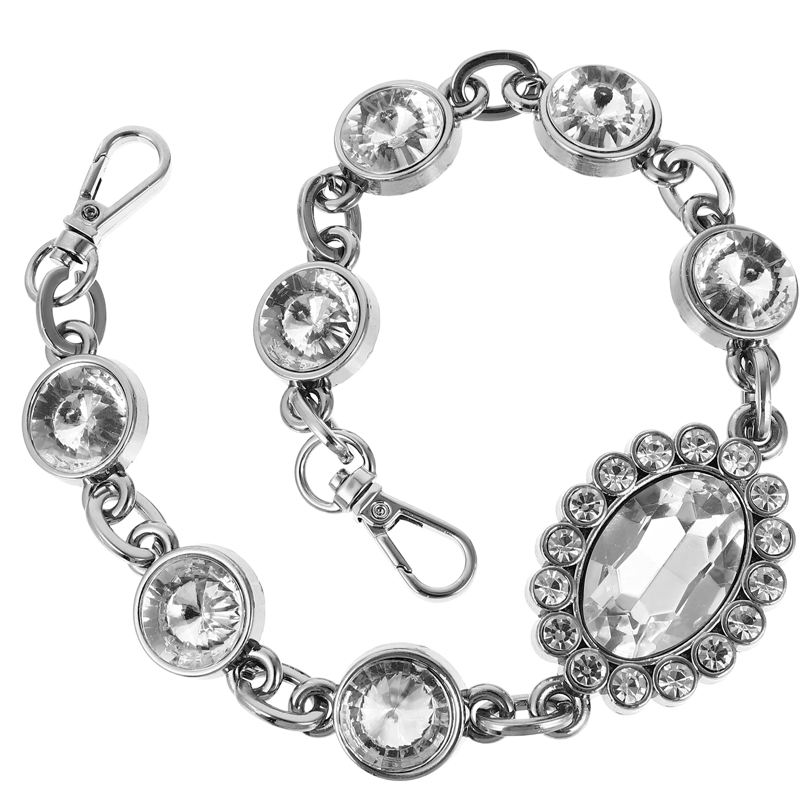 سلسلة حقيبة من حجر الراين الاصطناعي مصنوعة بحرفية دقيقة وحزام بديل لحقيبة يد القابض وإكسسوارات حقيبة كتف خفيفة الوزن #1