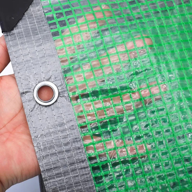 

Grid Tarpaulin Outdoor Rainproof Cloth Fence Privacy Waterproof Screen Plants Awning Anti-UV Sun Shading Sail Tent Ground Sheet