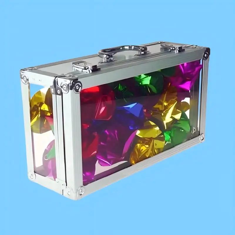 Magic Tricks Empty Crystal Money Box DIY Acrylic Case for Appearing Bills/Flowers Illusion Stage Props Accessory