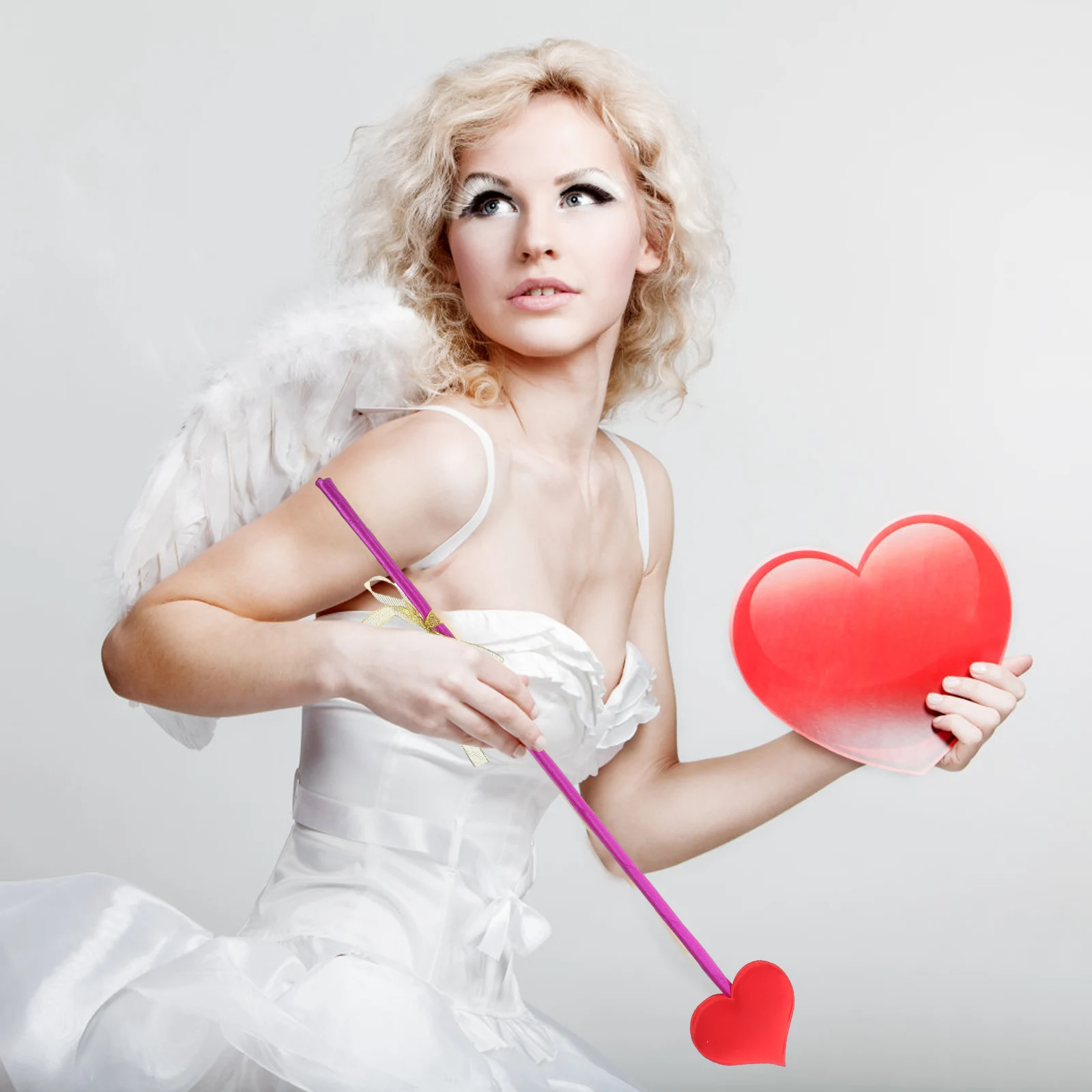 1 zestaw Opaska Aniołek Walentynki Amor Łuk Strzała Kostium Dekoracyjny Rekwizyt na Imprezę Cosplay Prezent