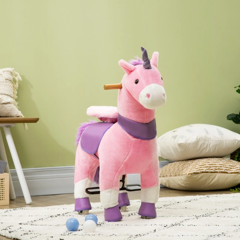 

Sparkling Unicorn, Soft Plush Rocking Horse, Weight 176 Lbs, Imaginative Interactive Toy for Kids, Unicorn Gift