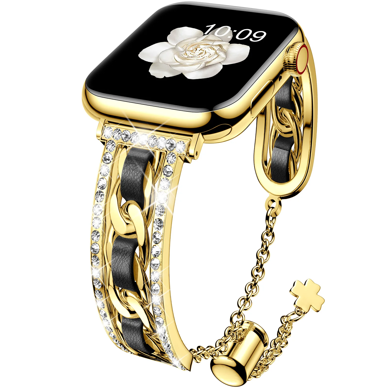 

Bling Rhinestone Metal Bracelet Band Compatible for Apple Watch Women's 41mm 40mm 38mm 49mm 46mm 45mm 44mm iWatch Strap