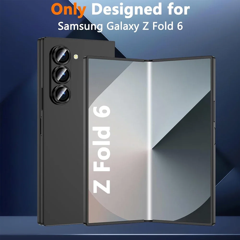 Practical HD Metal Lens Ring Cover For Samsung Galaxy Z Fold 7 6 Anti-Fingerprint Anti-Scratch Tempered Glass Lens Protect Film