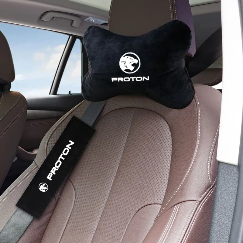 

Car Headrest Neck Pillow Seat Belt Shoulder Pad Fit For Proton Exora Persona Saga Waja Wira X50 X70 Preve Savvyin Accessories