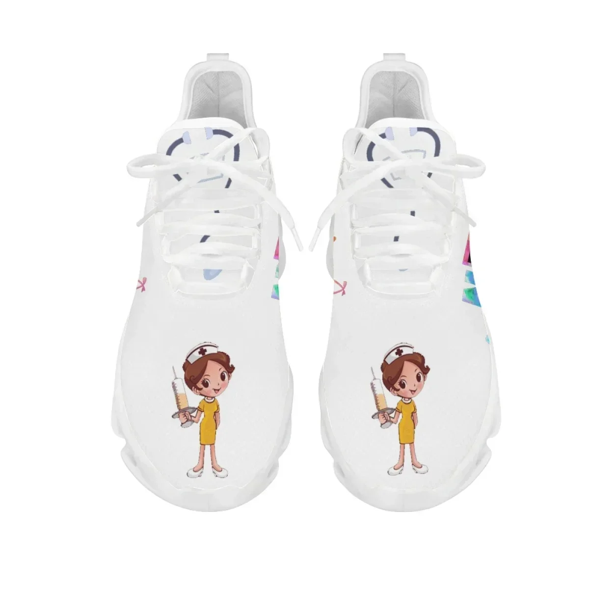 Modne damskie sneakersy pielęgniarskie, oddychające buty do biegania z siateczki dla kobiet, odporne na ścieranie obuwie do chodzenia, 2023