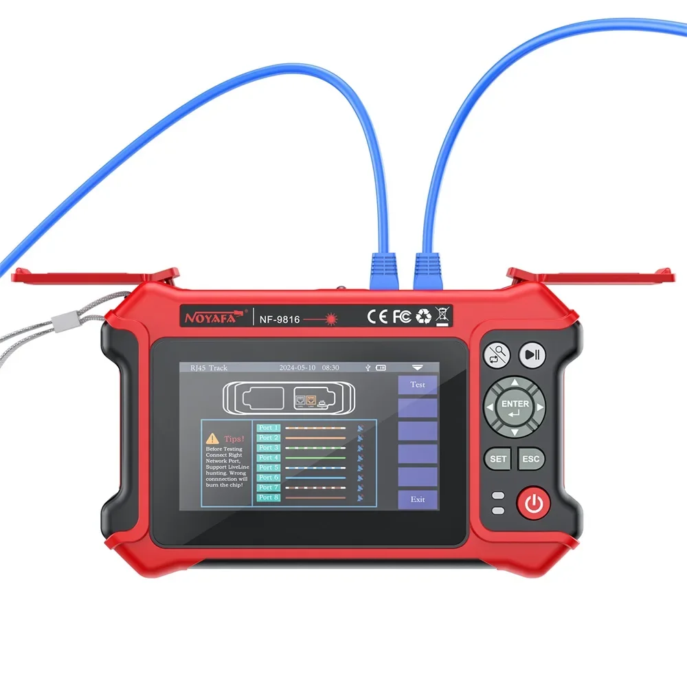 NF-9816 OTDR Expert 10G Dual OPM VFL OLS LS Mapa de eventos 16 em 1 Multi-Função RJ45 Final State Check FC/APC Fibra óptica
