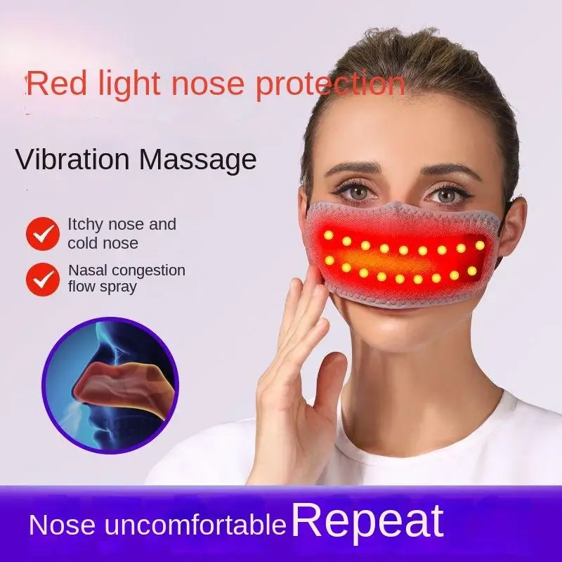 

Electric Heating Red Light Massage Hot Compress Nose Physiotherapy Device Multifunctional Adjustable Rhinitis Protection Cover